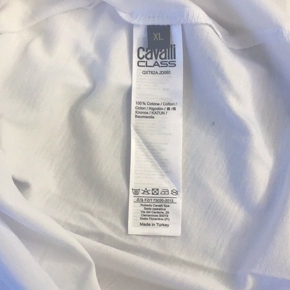 Cavalli Class Women White Short Sleeve Tee - Picture 4 of 8